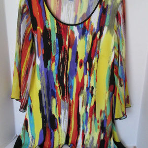 Peter Nygard Tunic Bold Colorful Size Medium